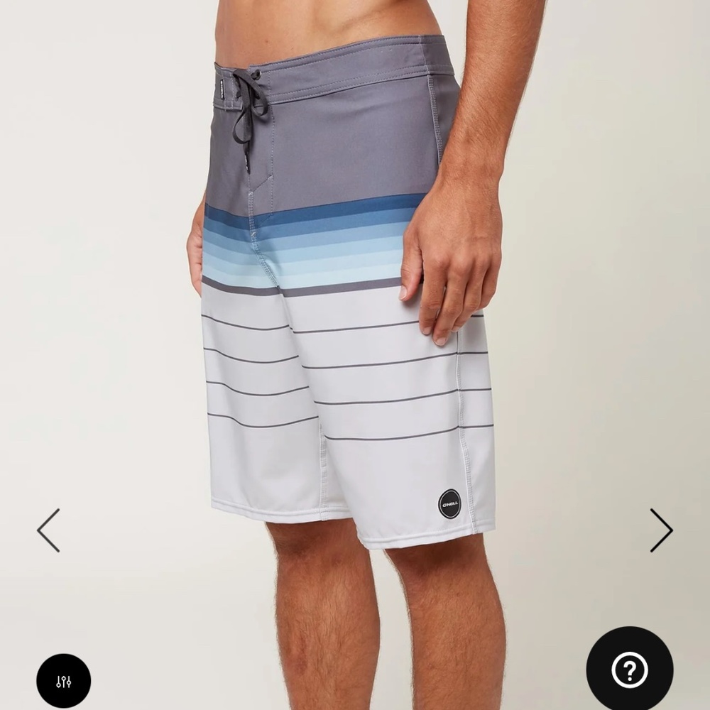 Mens O’Neill Striped Swim Shorts Trunks, Size 36